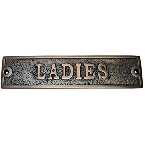 Rectangular Ladies Brass Door Sign